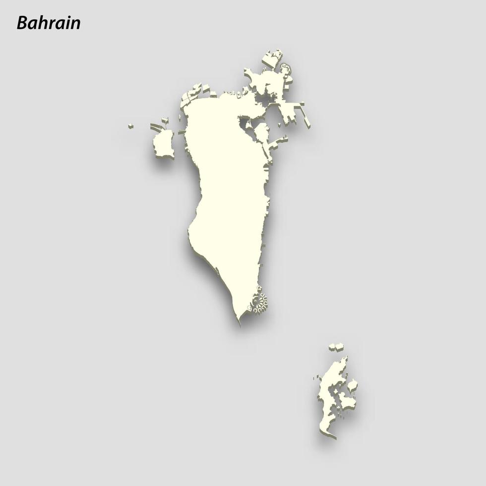 خريطة مجسمة لمملكة البحرين